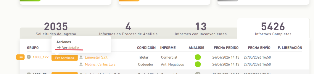 Tooltip indicando que el GO fue procesado por TPA pero no liberado
